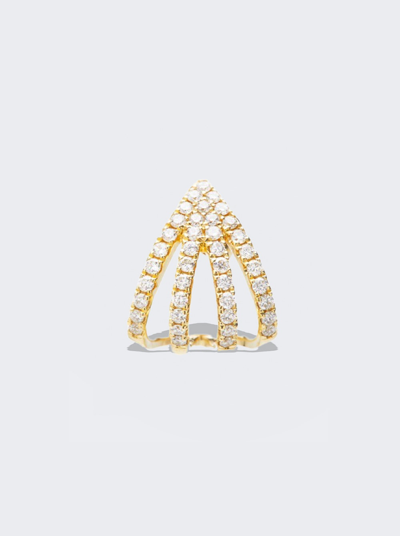 Roxanne First Double Arrow Diamond Stud Earring In Gold