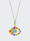 NEVERNOT LIFE IN COLOUR EYE PENDANT NECKLACE