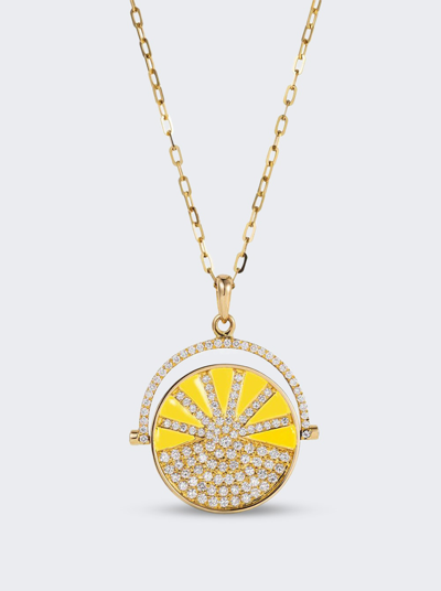 Nevernot Show N Tell Ready To Play Rainbow Yellow Necklace In 18k Gold