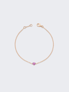 Shay 18kt Rose Gold Baby Heart Pink Sapphire Bracelet In 18k Rose Gold