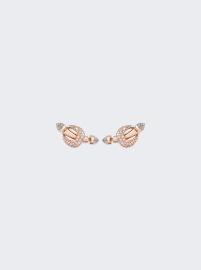 Ananya Chakra Solid Ear Studs In 18k Rose Gold