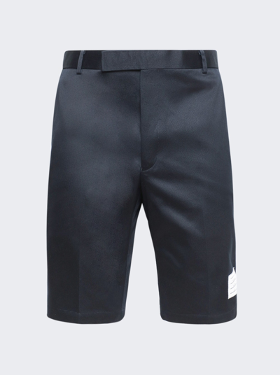 Thom Browne Cotton Twill Unconstructed Chino Shorts In Navy