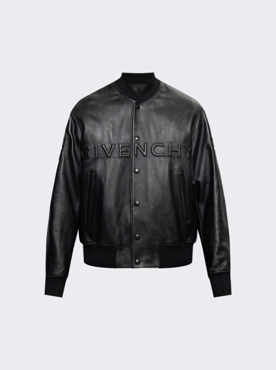 Givenchy Logo Detailed Varsity Jacket In Black