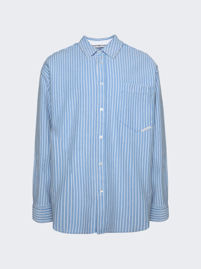 Alexander Wang Man Shirt Light Blue Size S Nylon