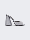 Attico Luz Mule Heel 105mm Grey In Metallic
