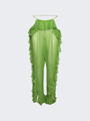 Ester Manas Mermaid Ruffled Pant In Pistachio
