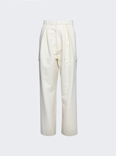 Lhd White Ventilo Pants In Off White