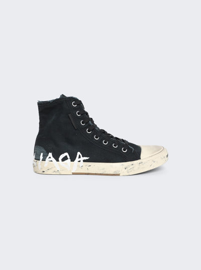 Balenciaga Paris High-top Sneakers In Black And White