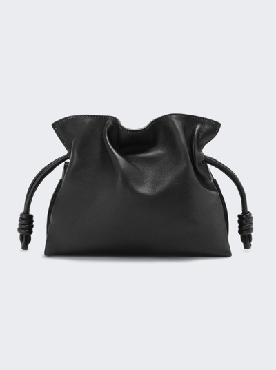 Loewe Flamenco Mini Napa Drawstring Clutch Bag In Black