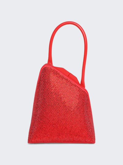 Attico Sunset Top Handle Bag In Crystal And Red