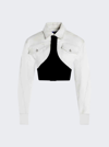 MUGLER CROPPED DENIM JACKET