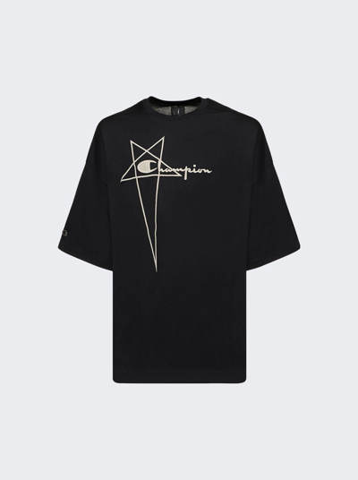 Rick Owens X Champion Tommy T-shirt In Black