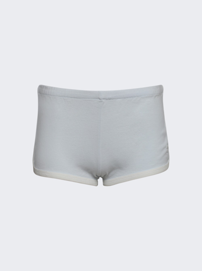 Courrã¨ges Mini Contrast Shorts In Ice Blue