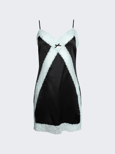 Alexander Wang T Alexanderwang.t Silk Lace Trim Camisole Dress In Black