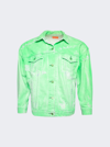 Notsonormal Green Destroyed Daily Jacket In Neon Green