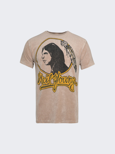 Madeworn Neil Young T-shirt In Taupe