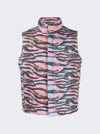 Erl Unisex Printed Quilted Puffer Vest Woven In Pink