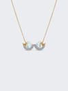 Nevernot Travel Necklace In White Mother Of Pearl