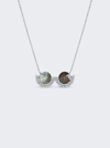 Nevernot Travel Necklace In Black Mother Of Pearl
