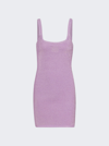 Alexander Wang T Women's Shimmer Tank Logo Minidress In Unicorn Purple