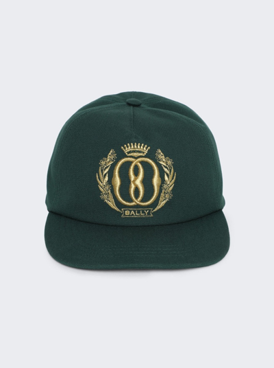 Bally Logo Embroidery Cap In Kelly Green