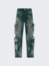 Amiri Patterned-jacquard Cargo Trousers In Green