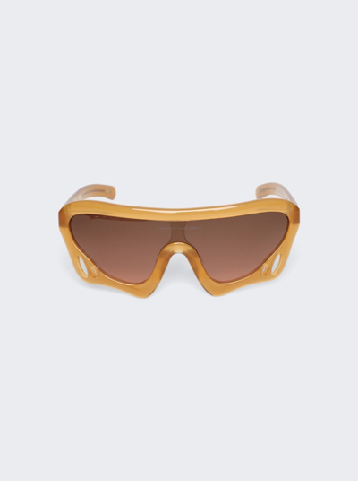 Flatlist X Sp5der Beetle Sunglasses In Brown