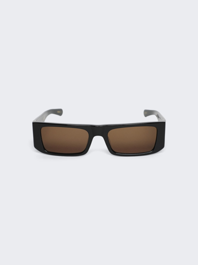Flatlist X Sp5der Slug Sunglasses In Black