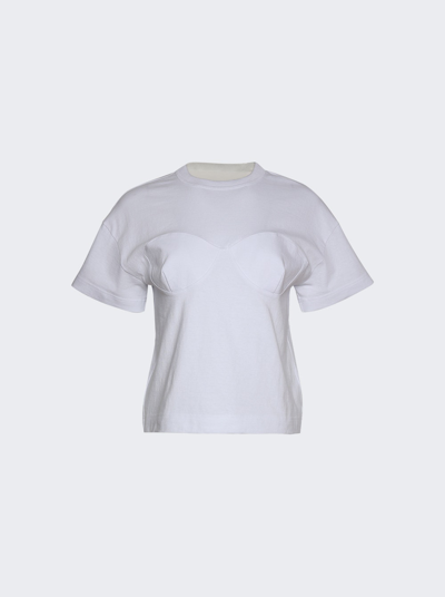 Sacai Jersey T-shirt In Off White