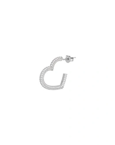 Kurshuni Giuliettasingle Earring Woman Single Earring Silver Size - 925/1000 Silver, Cubic Zirconia