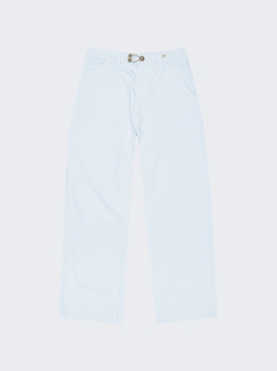 Objects Iv Life Logo-print Straight-leg Jeans In Ice Blue