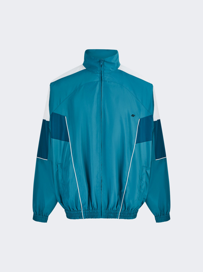 Martine Rose Rose Sport Paneled Track Jacket In Teal And White