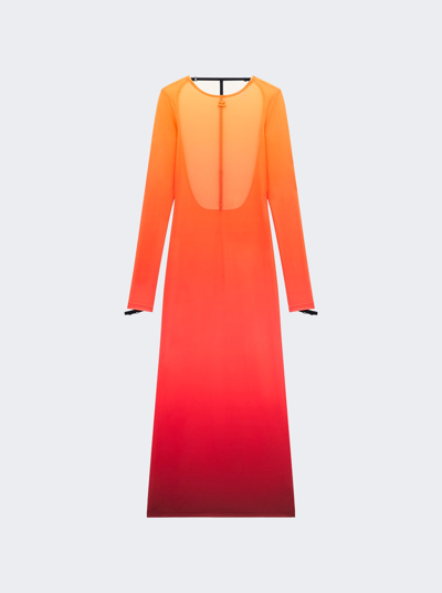 Courrèges Second Skin Dress In Gradient Sunset