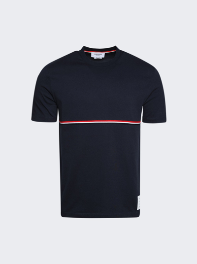 Thom Browne Medium Weight Jersey Short Sleeve T-shirt In Navy