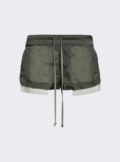 Rick Owens Boxer Shorts In Moss Green