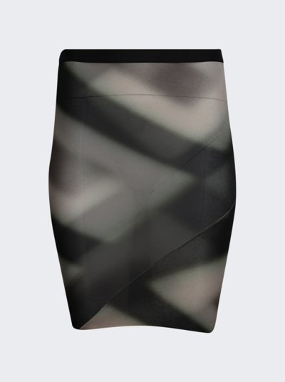 Rick Owens Wolfy Skirt In Black Plaid