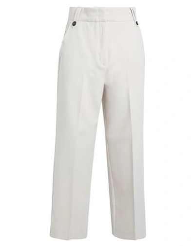Max & Co . Woman Pants Ivory Size 6 Polyester, Viscose, Elastane In White