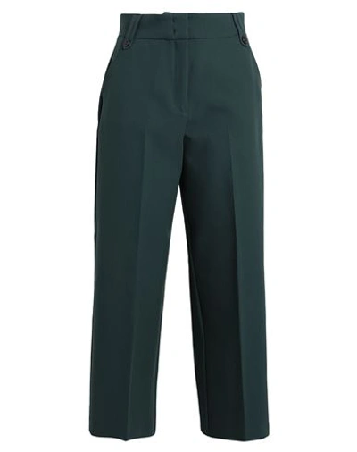 Max & Co . Woman Pants Dark Green Size 8 Polyester, Viscose, Elastane
