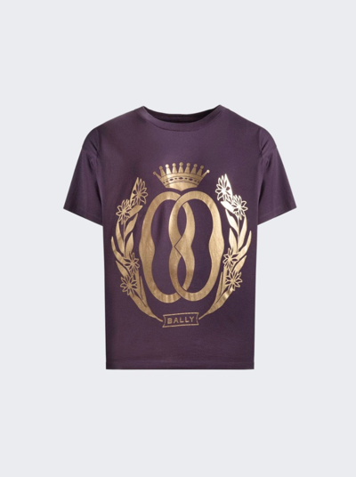 Bally Foiled T-shirt In Orchid Purple