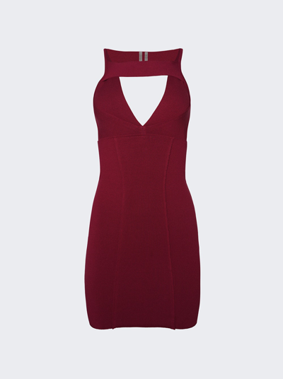 Rick Owens Sling Mini Dress In Red