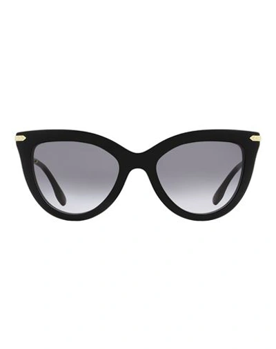 Victoria Beckham Cat Eye Vb621s Sunglasses Woman Sunglasses Black Size 53 Acetate, In Black