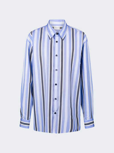 Dries Van Noten Croom Long Sleeve Shirt In Light Blue