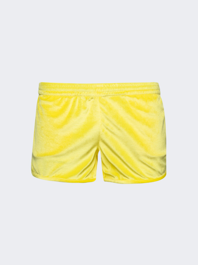 Balenciaga Elasticated-waistband Cotton Shorts In Yellow