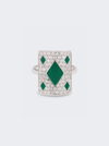 Mysteryjoy Lucky Honor Ring In 18k White Gold