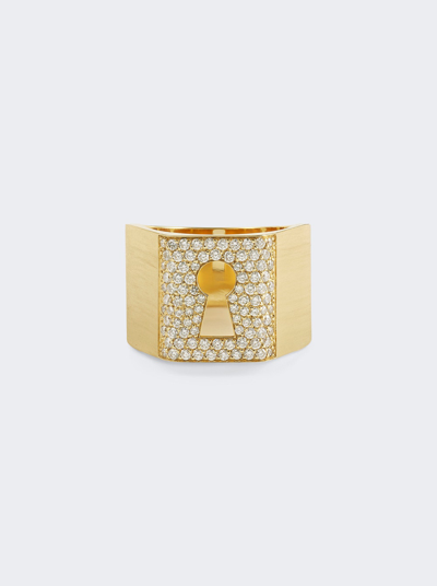 Mysteryjoy Protection Ring In 18k Yellow Gold