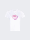 Alexander Wang Suga Baby Shrunken Tee In Compact Jersey In Bright White