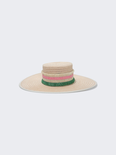 Daestrae Carre Straw Sun Hat In Natural