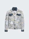 Shop Earthling Vip Poetic Lust Denim Jacket In Blue And White