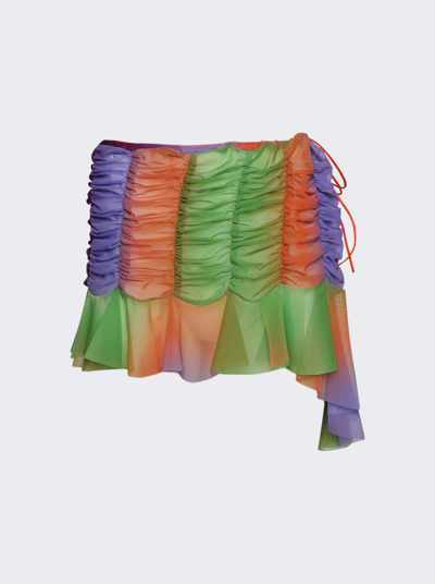 Ester Manas Multicolor Ruched Miniskirt