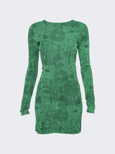 Givenchy Fitted Hight Neck Dress In Green